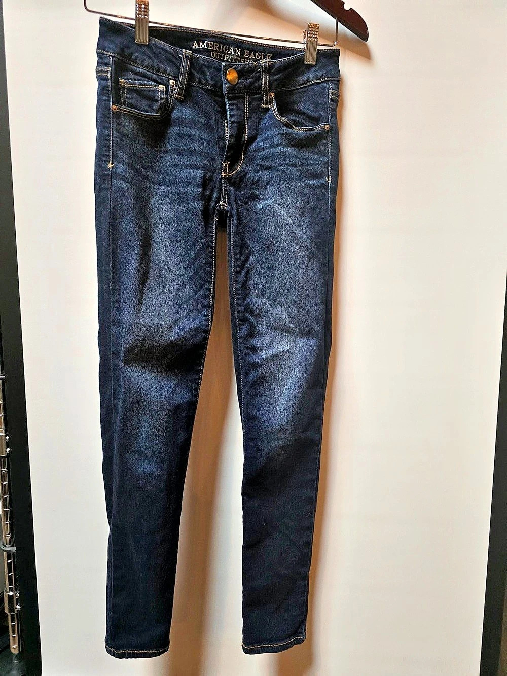 American Eagle Outfitters Super Stretch Skinny Jeans Blue Size 0 Short